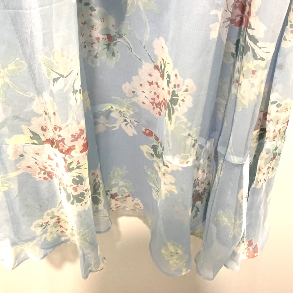 Lauren Ralph Lauren Blue Floral Midi Dress - Picture 9 of 15